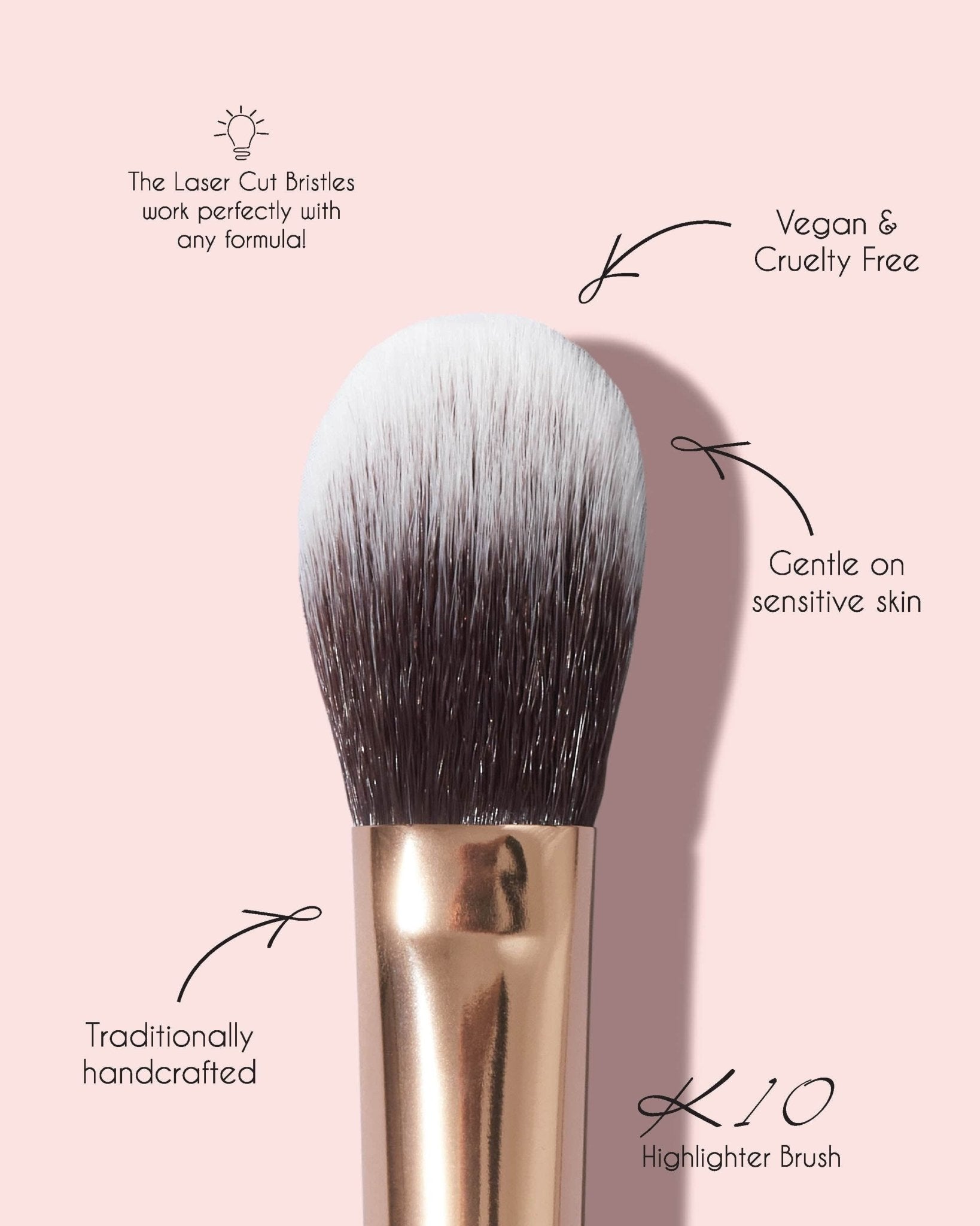 K10 Highlighter Brush - Karla Cosmetics