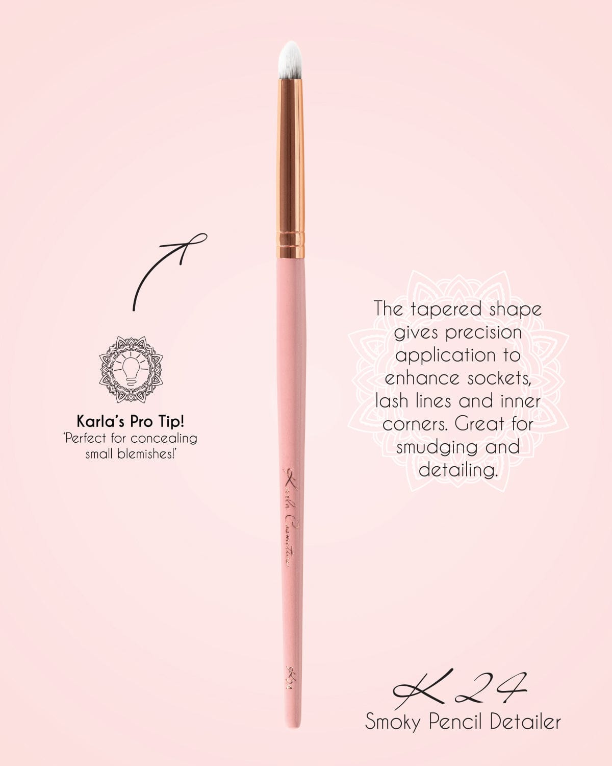 K24 Smoky Pencil Essential Makeup Brush - Karla Cosmetics