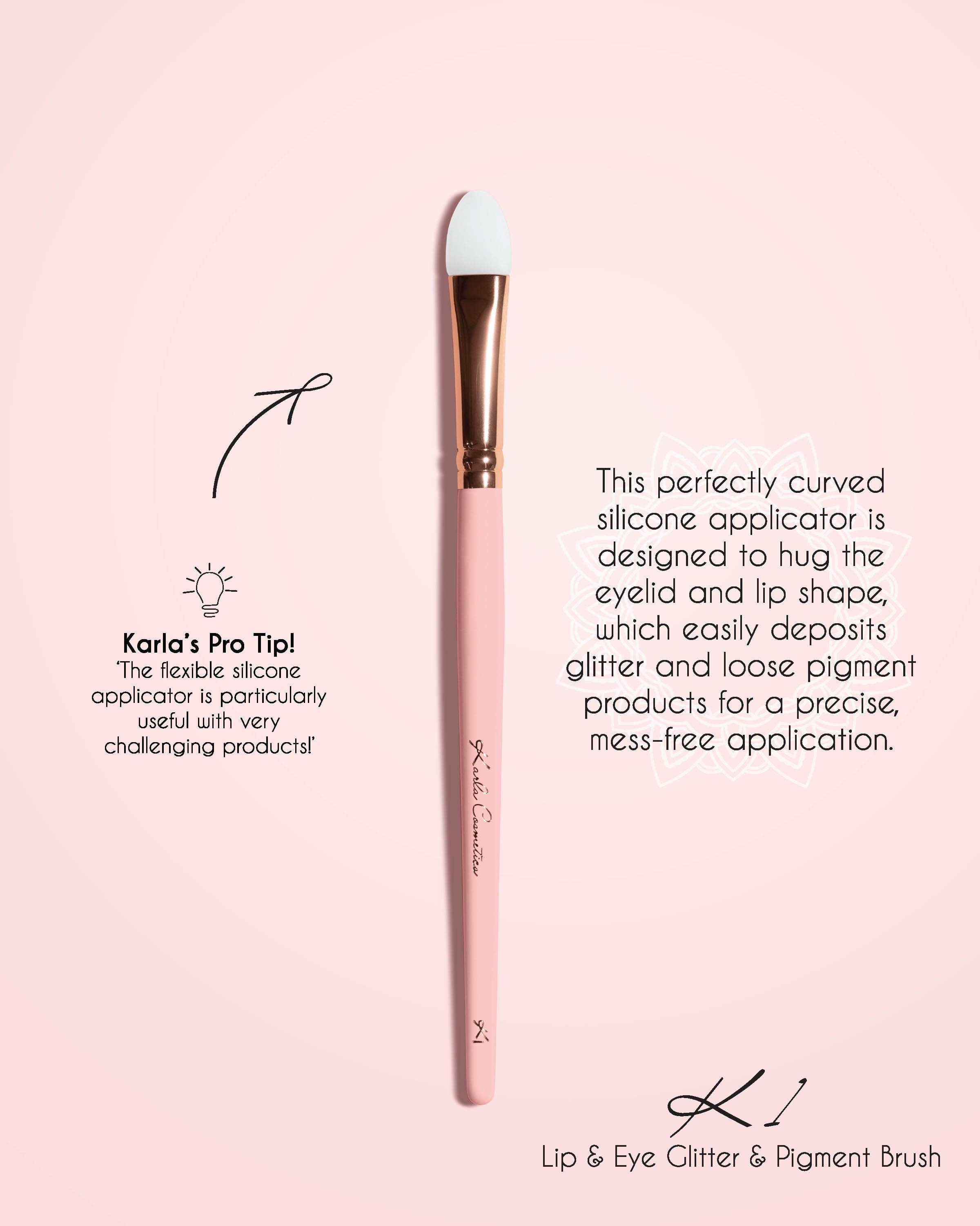 K1 Silicone Eye & Lip Pigment Eyeshadow Brush - Karla Cosmetics
