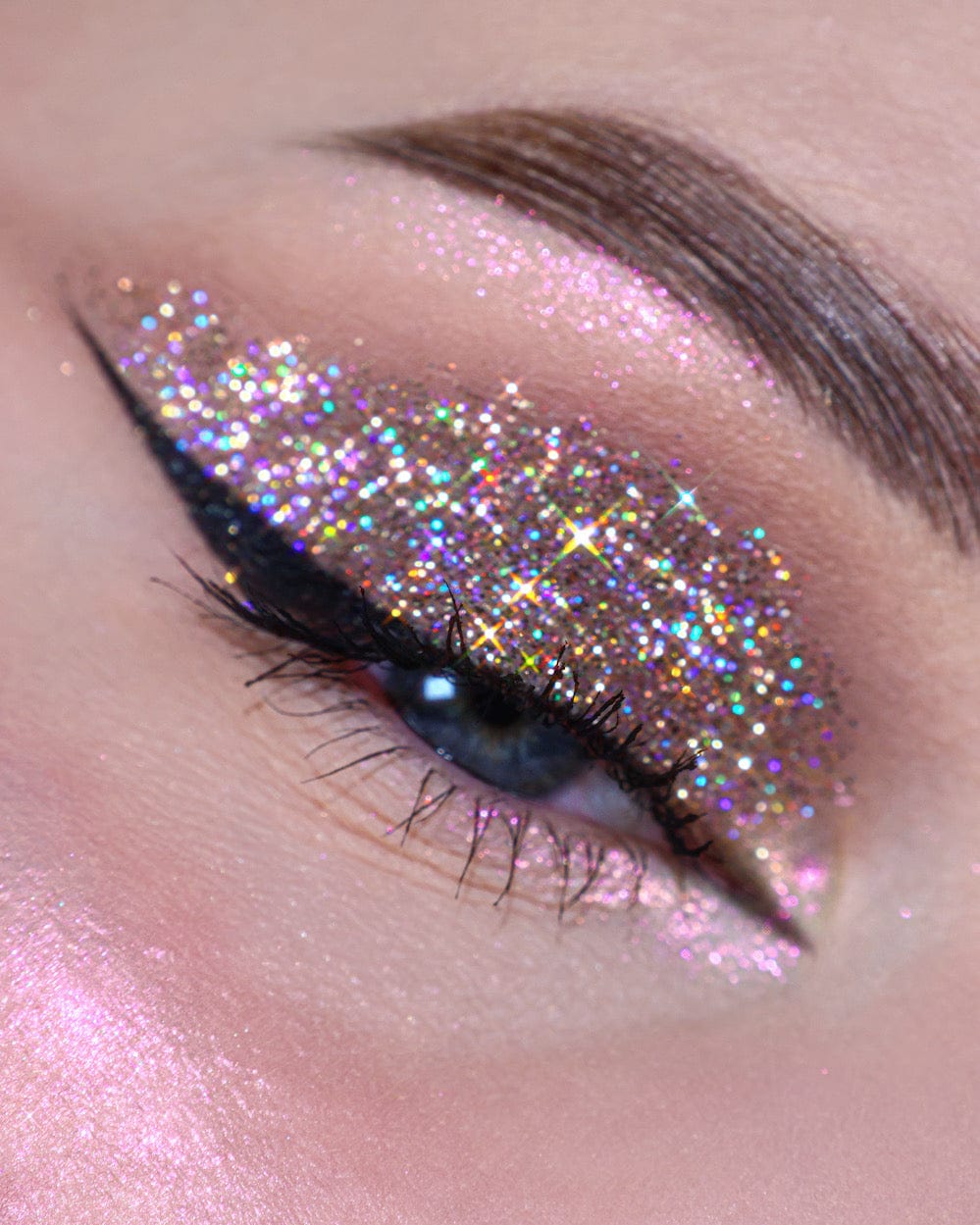 Mrs Rose Holographic Glitter Eyeshadow Pot (Pale Pink/Translucent